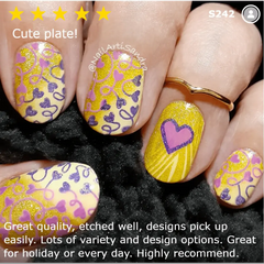 Maniology Classic Beauty Hearts + Stars - Nail Stamping Plate Maniology