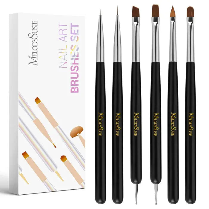 MelodySusie Nail Art Brush Set - 6 Pieces MelodySusie