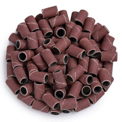 MelodySusie Colorful 100 pieces Professional Sanding Bands With Mandrel Drill Bit - Red 80# Grit - PinkPro Beauty Supply