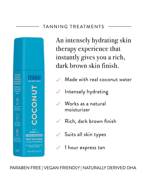MineTan Coconut Water Self Tan Foam - 6.7 oz.
