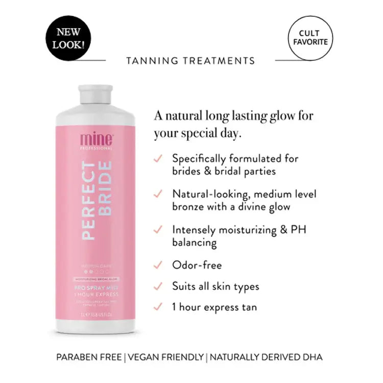MineTan Perfect Bride Pro Spray Mist - 33.8 oz. - PinkPro Beauty