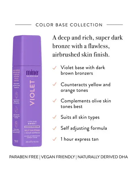 MineTan Violet Self Tan Foam MineTan