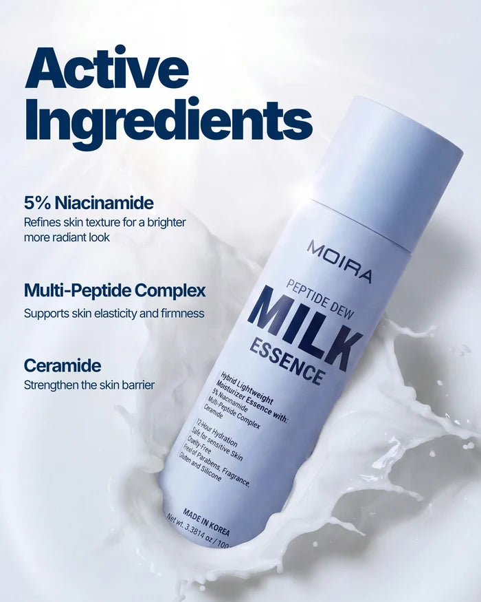 MOIRA Peptide Dew Milk Essence Moisturizer 3.3 oz.