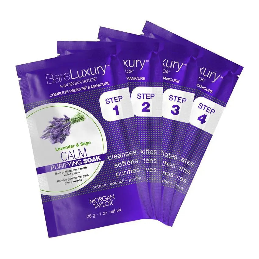 Morgan Taylor Bare Luxury Calm Lavender & Sage Purifying Soak Gelish & Morgan Taylor