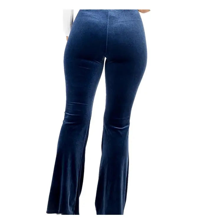 Navy Velour Flared Leggings PinkPro Beauty Supply