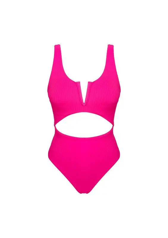 Neon Pink One-Piece Swimsuit PinkPro Beauty Supply