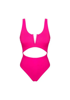 Neon Pink One-Piece Swimsuit PinkPro Beauty Supply