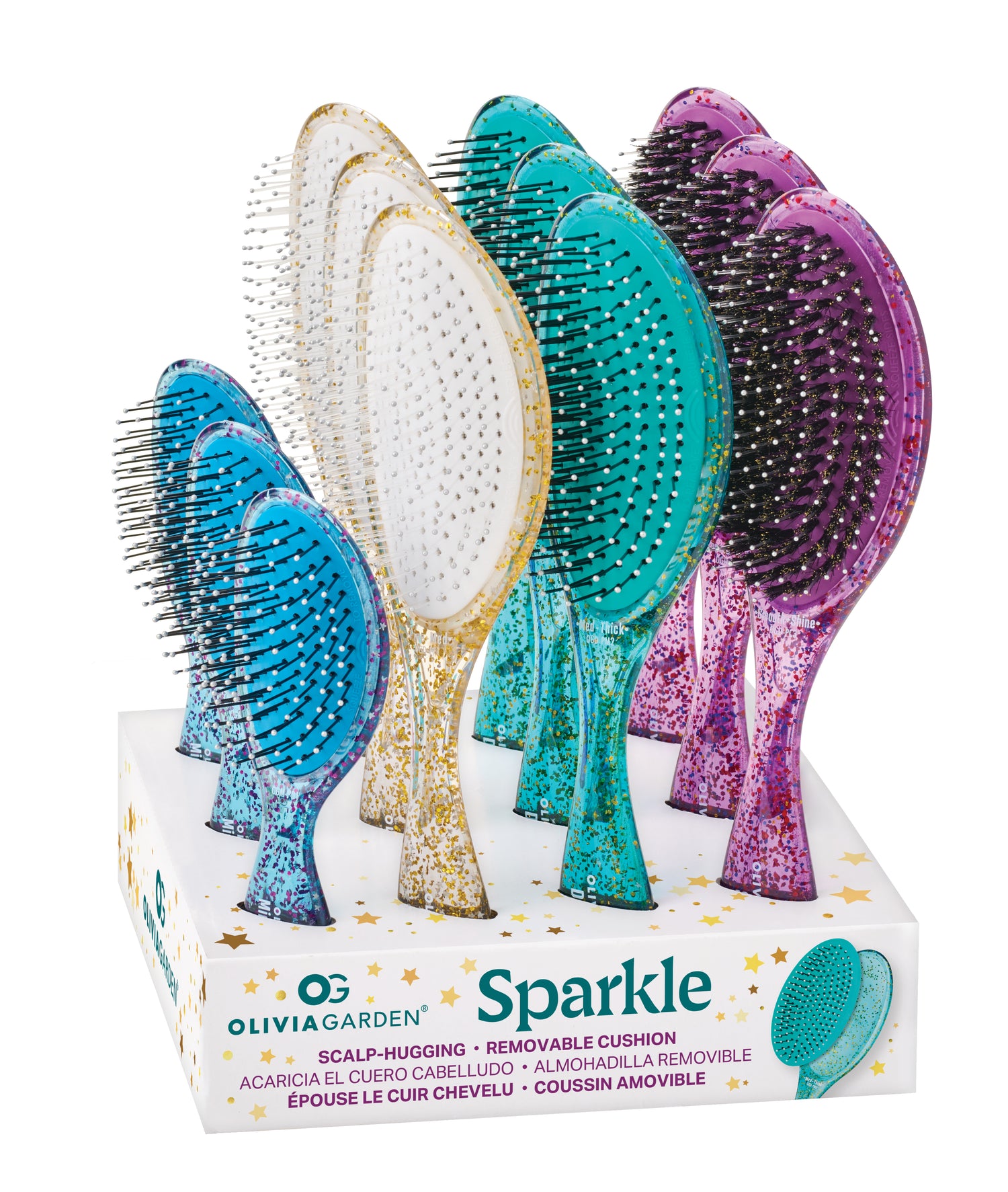 Olivia Garden Sparkle Brush Display - 12 Piece Display