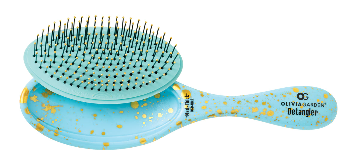 Olivia Garden Stardust Detangler Medium-Thick Blue