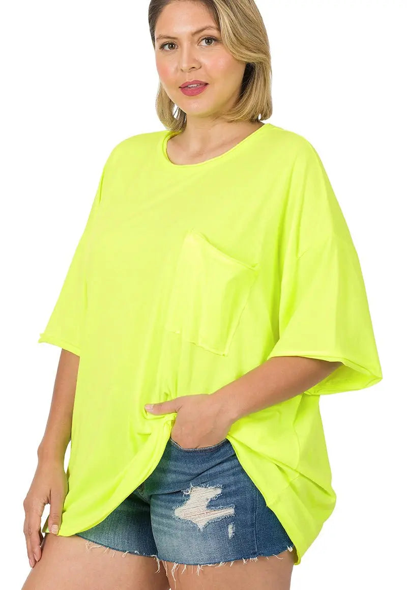 Oversized Shirt Neon Lime PinkPro Beauty Supply