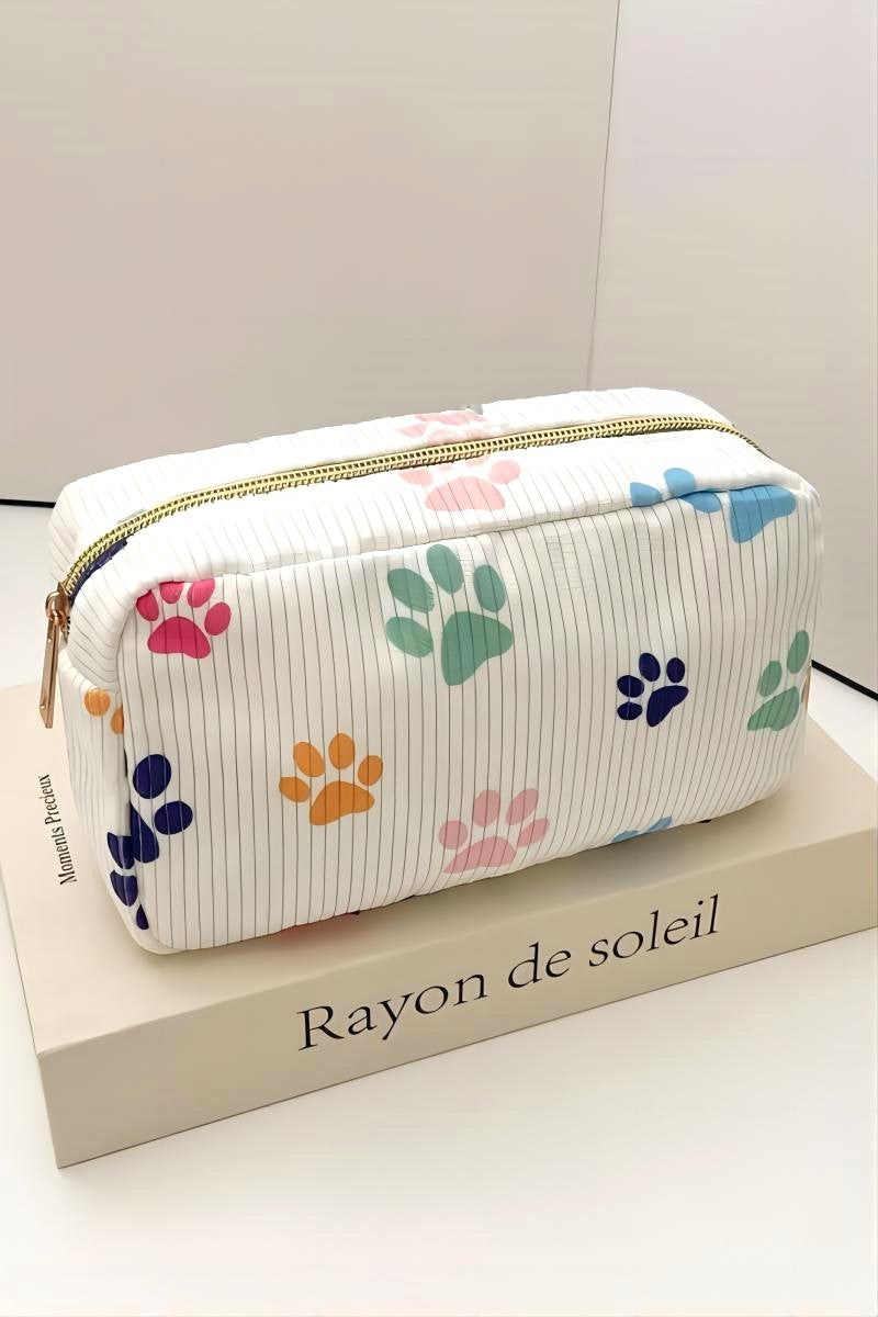 Zenana Pattern Design Travel Cosmetic Makeup Bag - Paw Print