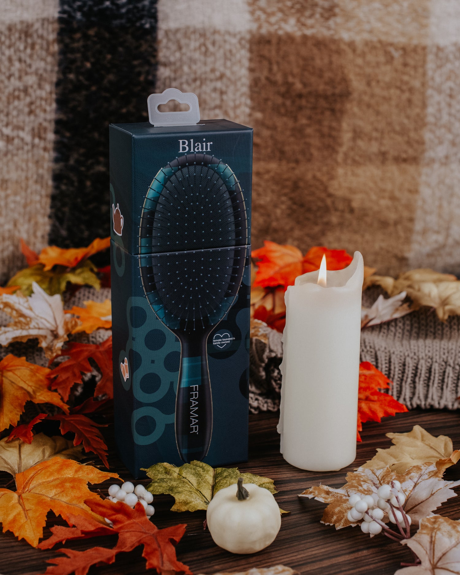 Framar Plaid Hair Day Detangle Brush Blair