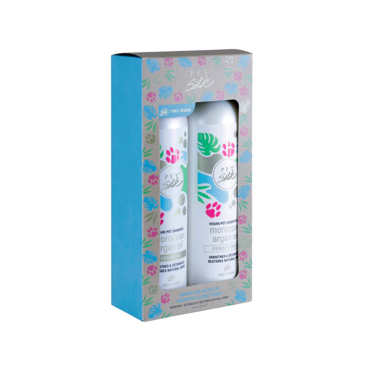 Pet Silk Vegan Moroccan Argan Oil Shampoo & Conditioner Kit