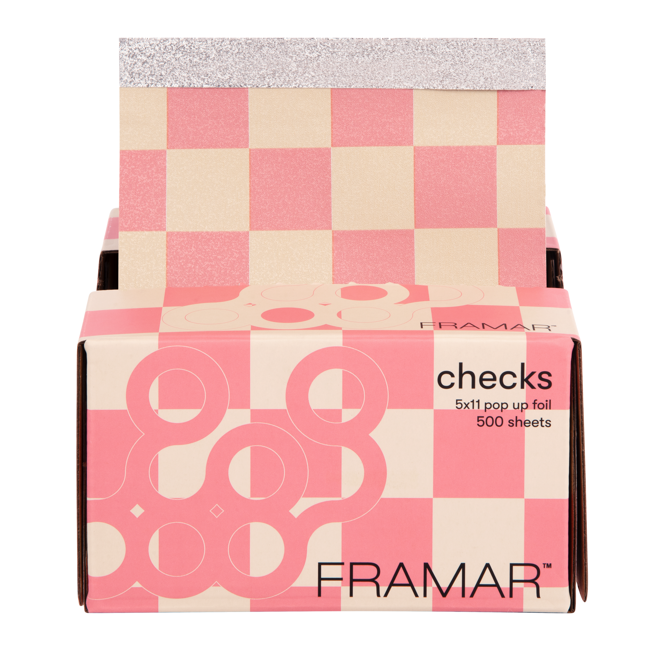 Framar Beige/Pink Checks Pop-Up Foils - PinkPro Beauty Supply