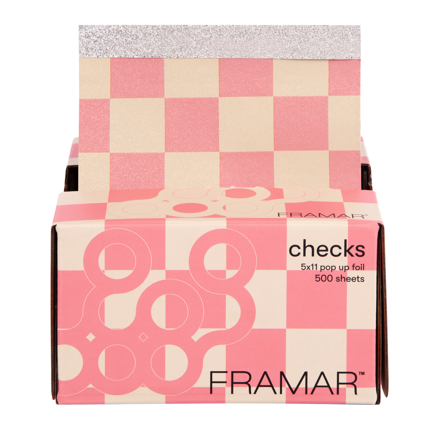 Framar Beige/Pink Checks Pop-Up Foils