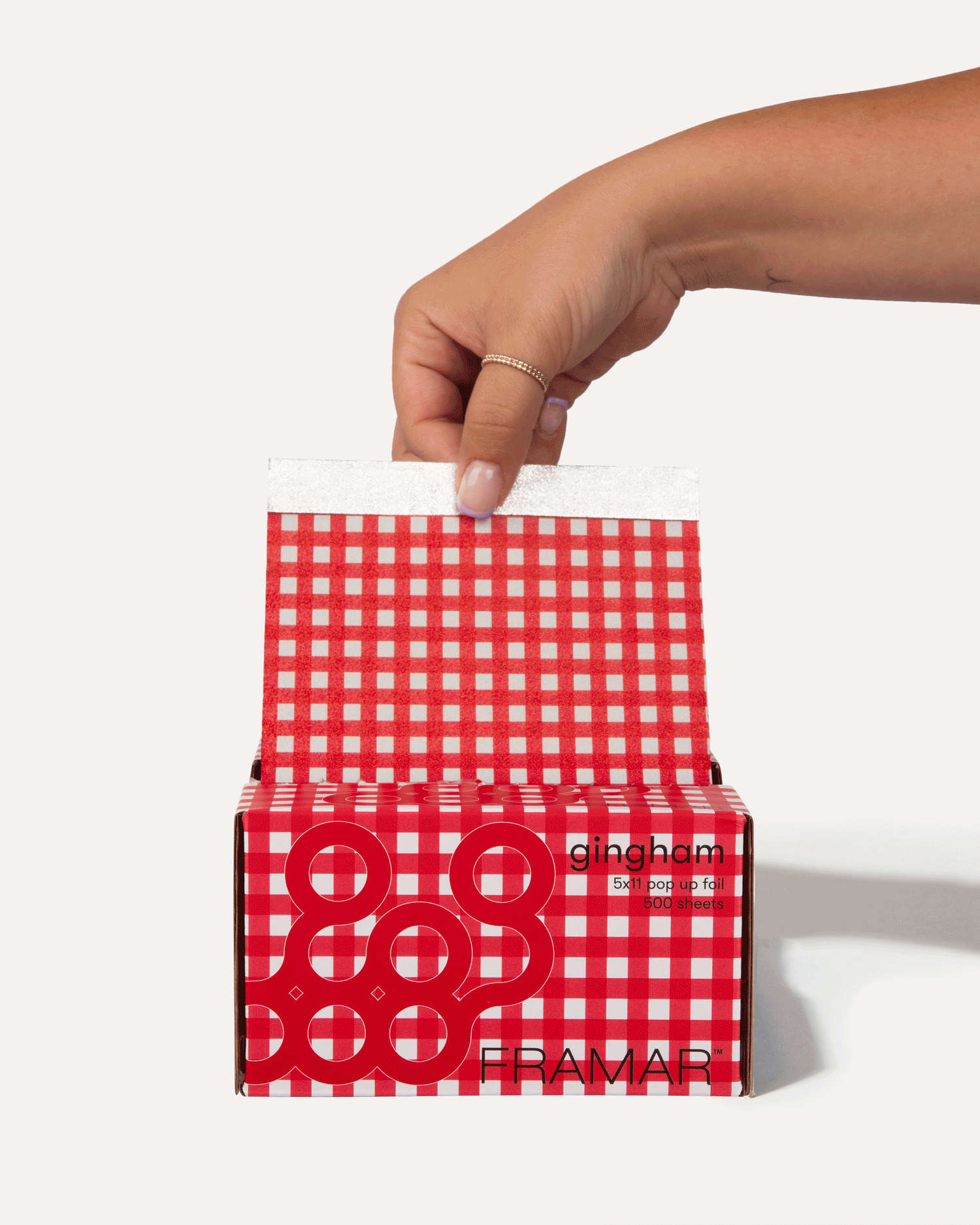 Framar Red Gingham Pop Up Foils 500 Count