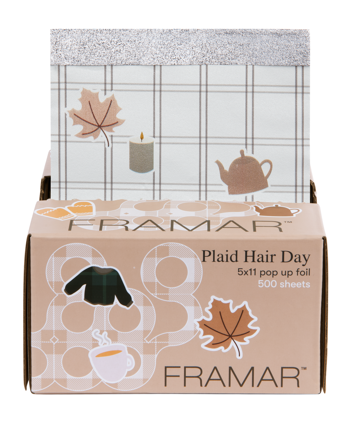 Framar Plaid Hair Day Pop Up Foil 500 Count