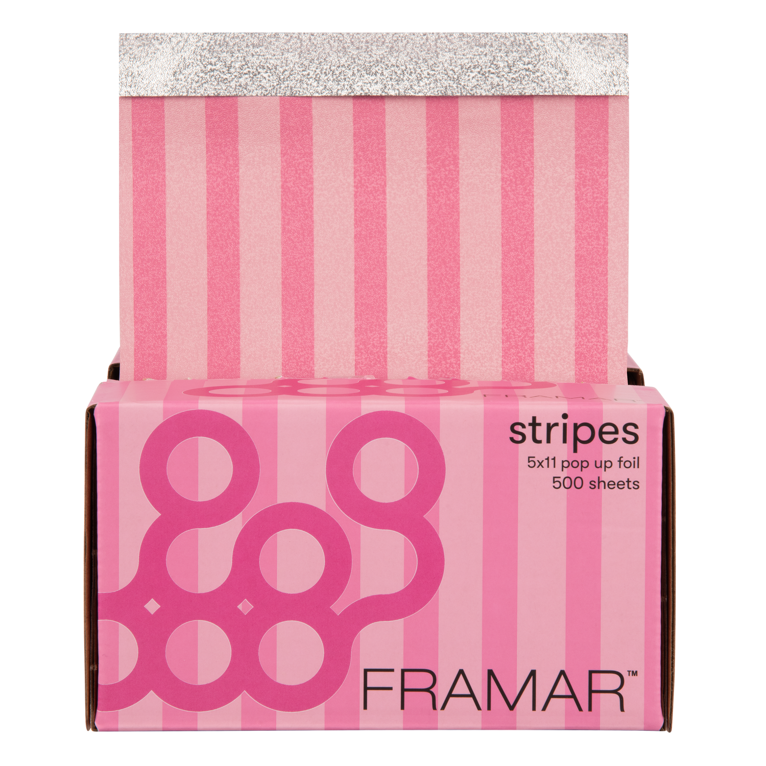 Framar Stripes Pink Pop Up Foils 500 Count