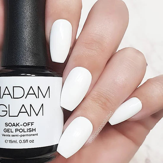 Madam Glam Gel Color Perfect White .5 oz.