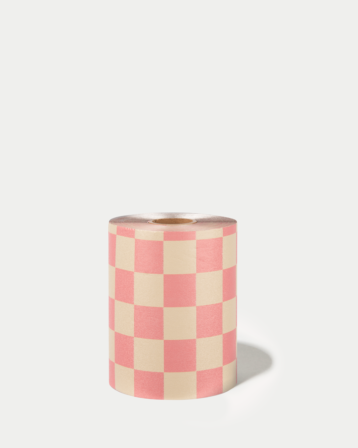 Framar Checkered Beige Pink Embossed Roll 320 ft