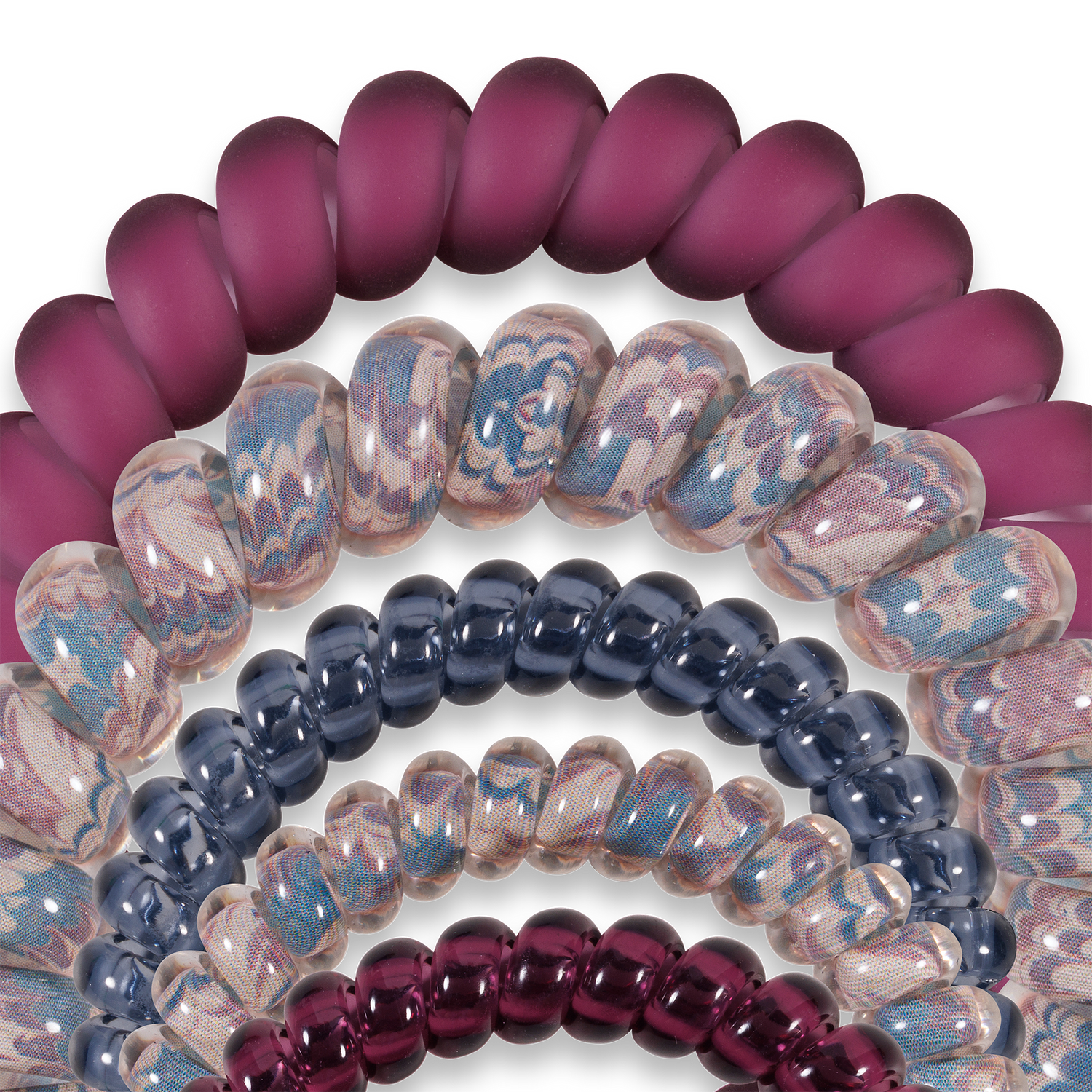 Teleties Hair Ties Mixed Purple Haze- 5 Pack