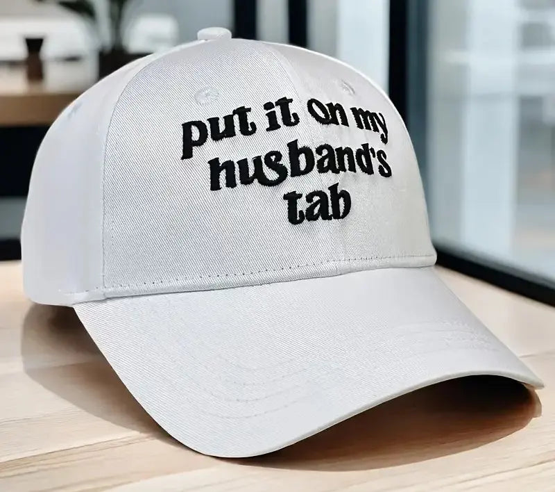 Put It On My Husbands Tab Cap - Black & White PinkPro Beauty Supply