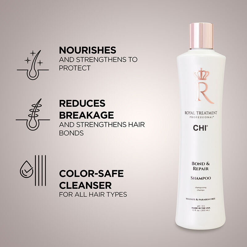 CHI Royal Treatment Bond and Repair Shampoo 12 oz.