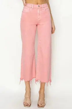 Risen Flamingo High Rise Wide Crop Pants Risen