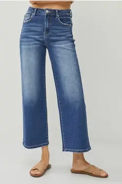 Risen High Rise Wide Crop Jeans Risen