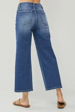 Risen High Rise Wide Crop Jeans Risen