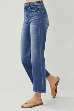 Risen High Rise Wide Crop Jeans Risen