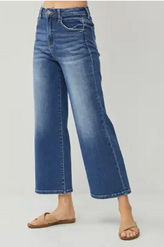 Risen High Rise Wide Crop Jeans Risen