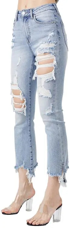 Risen Jeans Ankle Flare Split Size Risen