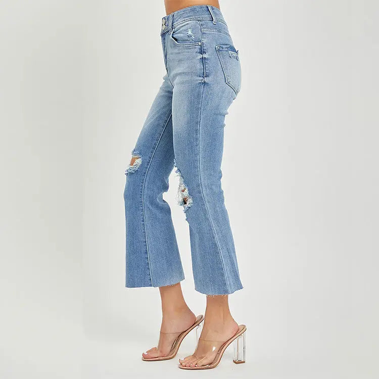 Risen Jeans High Rise Crop Flare Risen