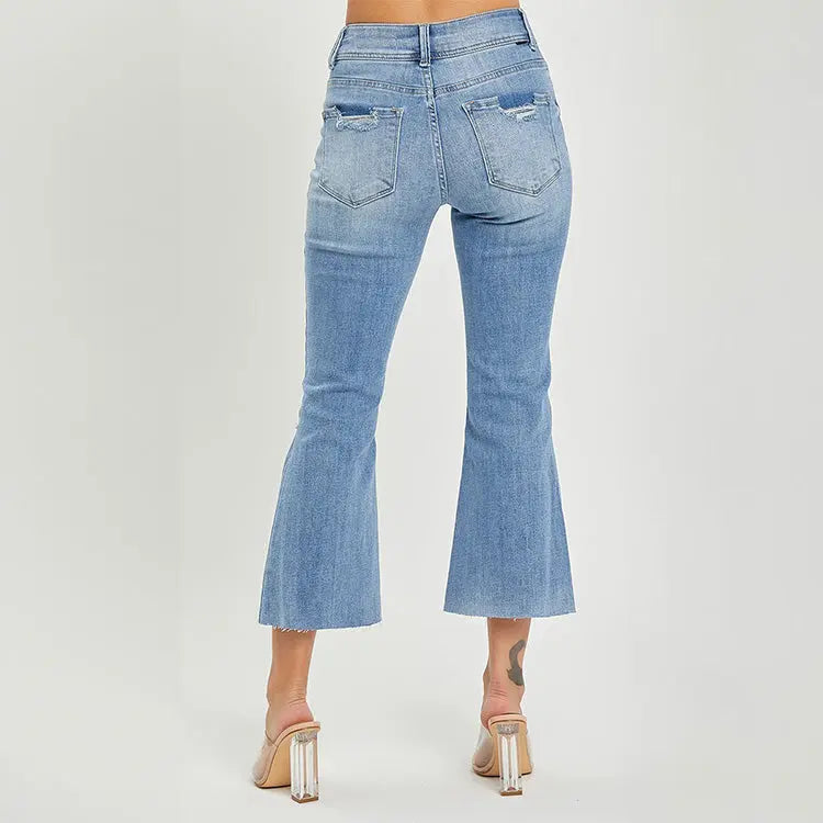 Risen Jeans High Rise Crop Flare Risen