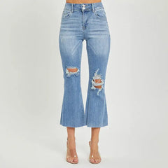 Risen Jeans High Rise Crop Flare Risen