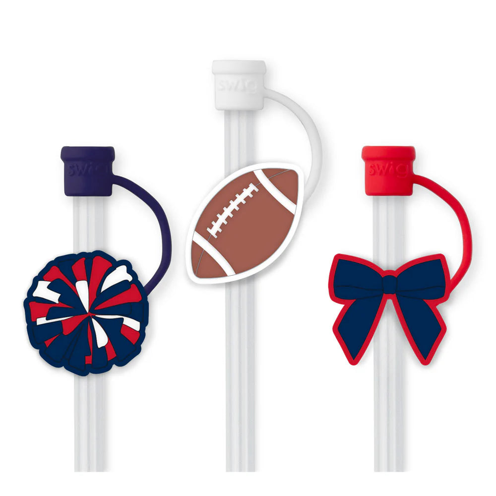 Swig Life Straw Topper Set - We've Got Spirit Navy + Red