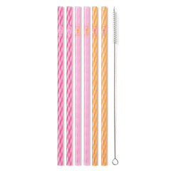 Swig Life Sherbet Stripe Straws - PinkPro Beauty Supply