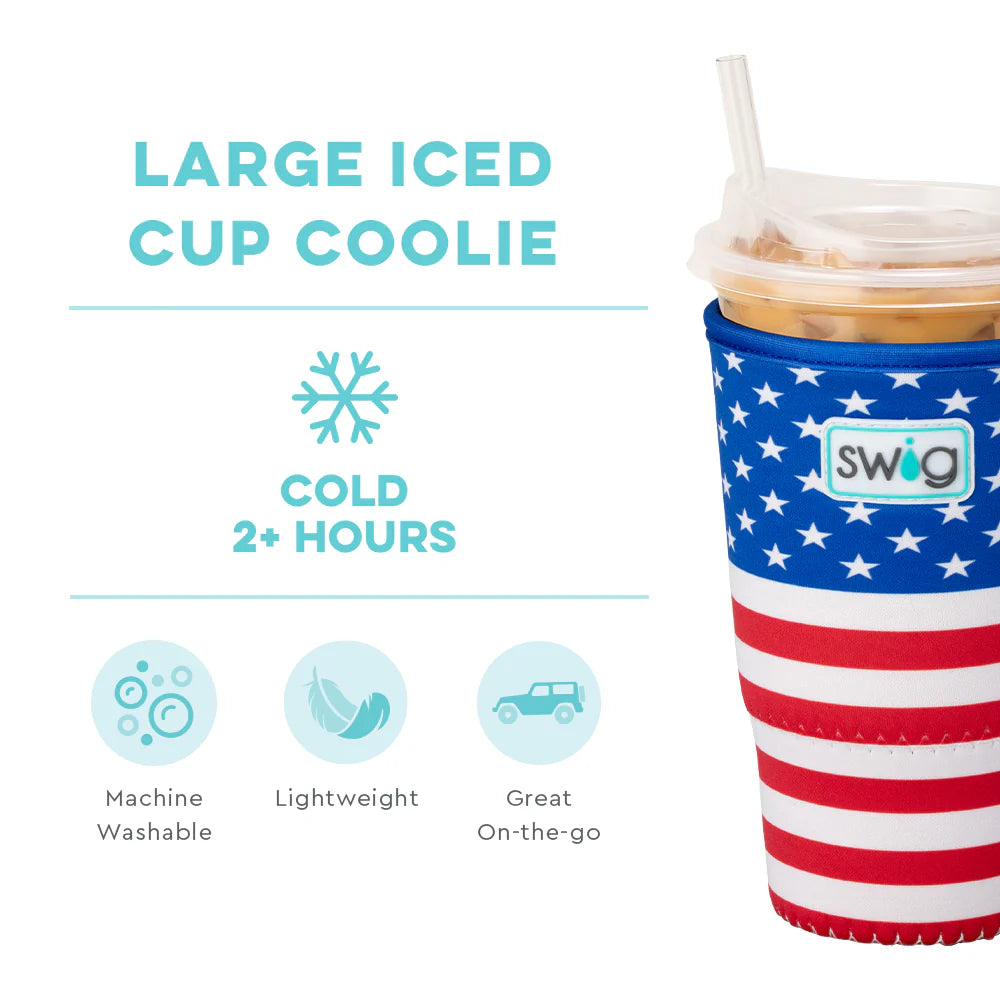 Swig Life Large Iced Cup Coolie - All American - PinkPro Beauty Supply