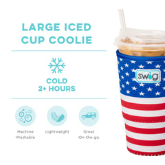 Swig Life Large Iced Cup Coolie - All American - PinkPro Beauty Supply