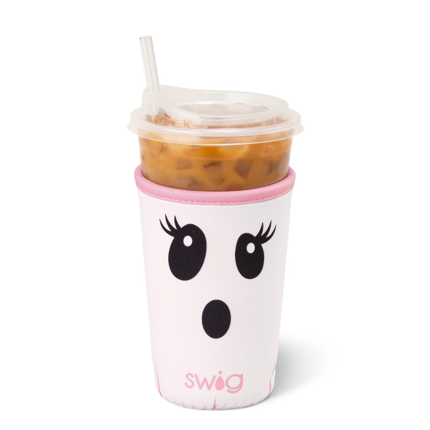 Swig Life Coolie Medium Iced Cup Boo Ghost