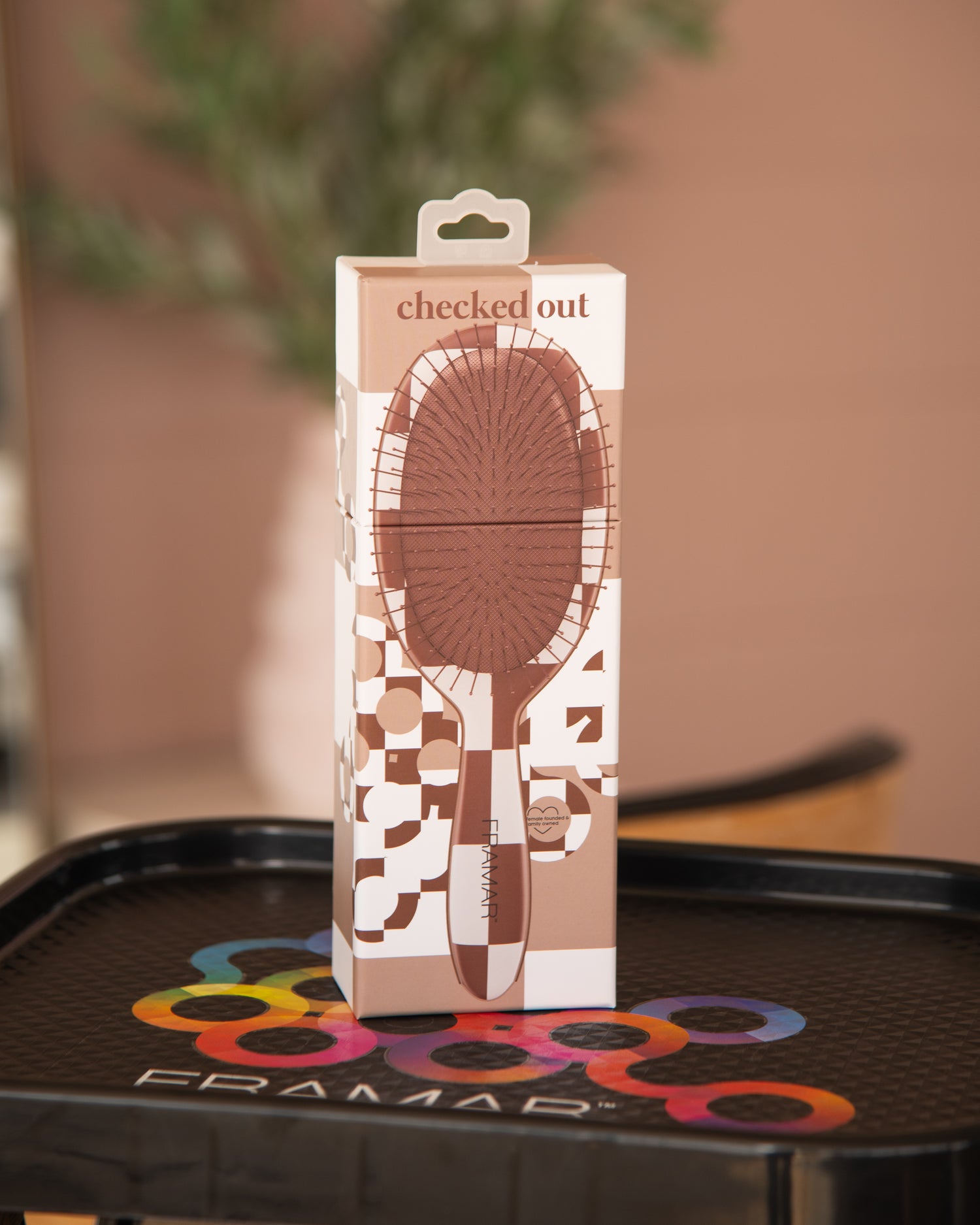 Framar Checked Out Detangle Brush - Brown