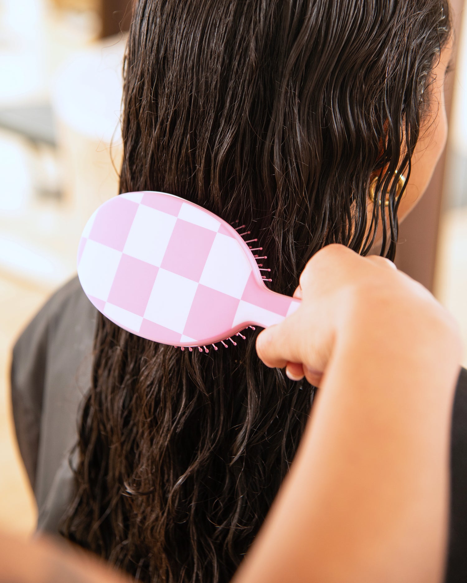 Framar Checked Out Detangle Brush - Pink