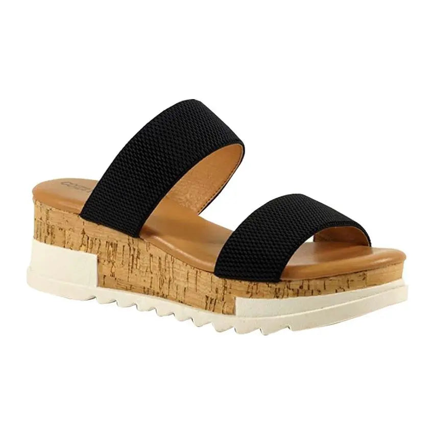 Sandals Platform Slip-On Black PinkPro Beauty Supply