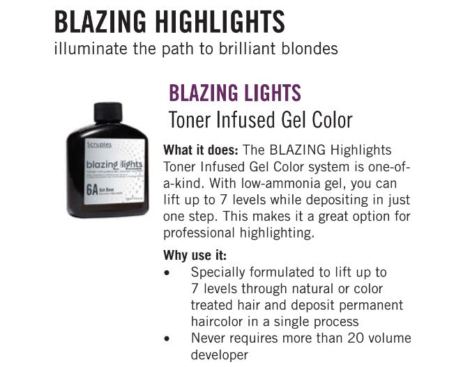 Scruples Blazing Highlights Toner Infused Gel Color System - 6A/Ash 4 oz.