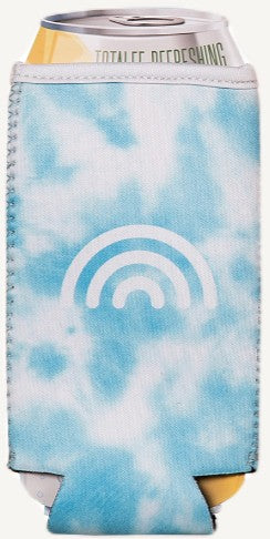 Gift Coozie - Blue & White Rainbow Graphic