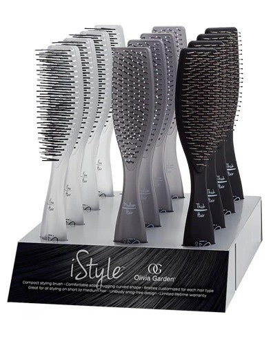 Olivia Garden Compact Styling Brush Display - 12 Piece Display