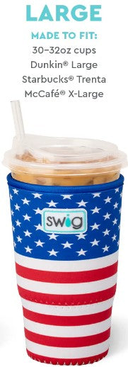 Swig Life Large Iced Cup Coolie - All American - PinkPro Beauty Supply