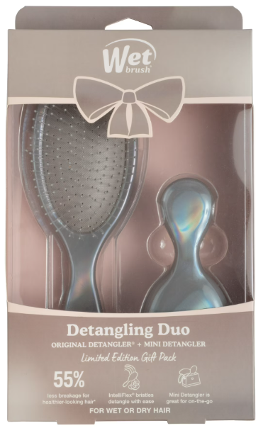 Wet Brush Iridescence Icon Duo Detangler - Chrome