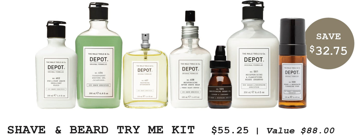 DEPOT Shave & Beard Try Me Kit